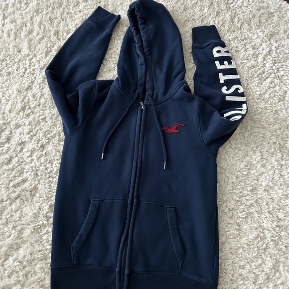 Hollister Relaxed Fit Hoodie, Navy Blue, Size S - Picture 5 of 6